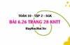 Bài 6.26 trang 28 Toán 10 tập 2 Kết nối tri thức: Tính đơn điệu hàm số bậc 2